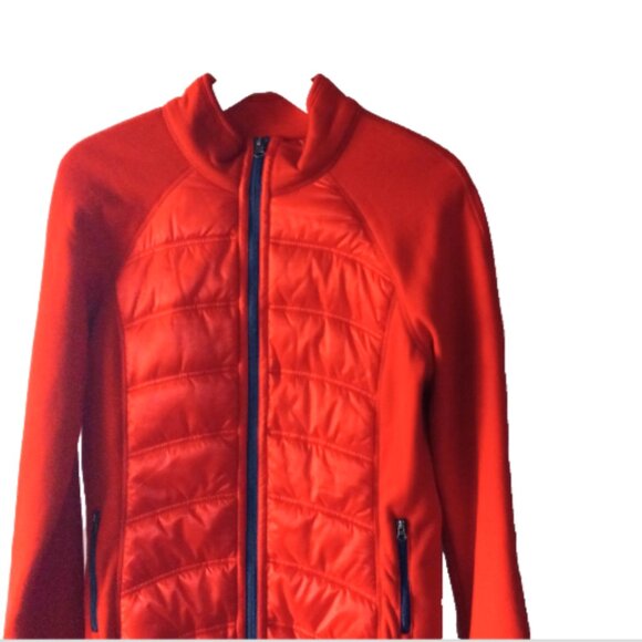 Reel Legends Women's Jacket M Red Quilted Puffer Full Zip NWT Stretch Pockets - Picture 9 of 10